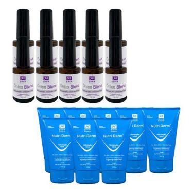 Imagem de Kit 10 Ônico Blend 10ml Pincel + 8 Creme Nutri Derm 100gr - RHR Cosmét