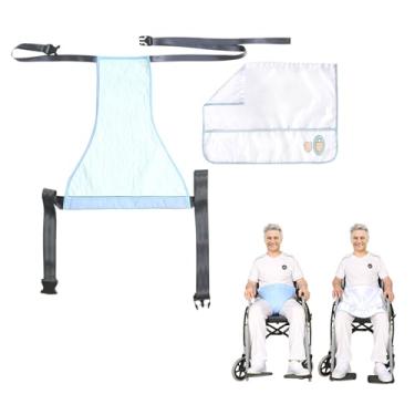 Imagem de EHUELDER Cinto de segurança para cadeira de rodas, almofada de incontinência altamente absorvente, um suporte pélvico para prevenção de quedas de idosos à prova d'água com tiras e fivelas ajustáveis