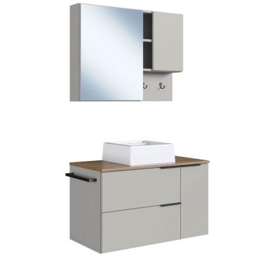 Imagem de Conjunto Gabinete com Cuba e Espelheira 80cm Mell Arenas PRODDY