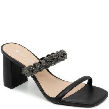 Imagem de Tamanco Feminino Salto Bloco Brilho Via Uno 637011-Feminino