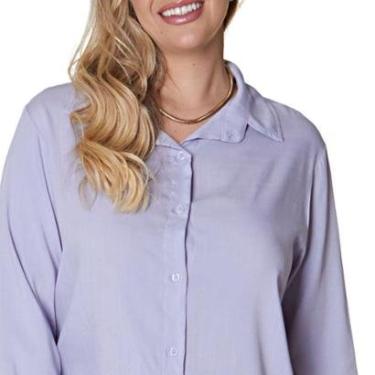 Imagem de Camisa Sem Bolsos Elegancia Com Manga Longa Uniforme Social-Feminino