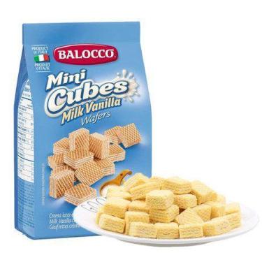 Imagem de Biscoito wafer balocco mini cubo baunilha 125g