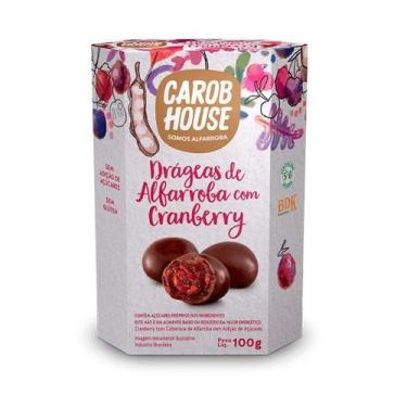 Imagem de Drágeas de Alfarroba com Cranberry Carob House 100g