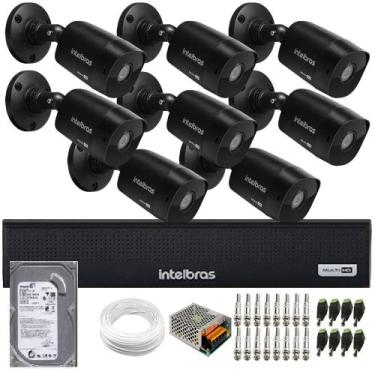 Imagem de Kit 8 Cameras Full Hd 1080p 2mp Dvr 8ch 1108 Intelbras