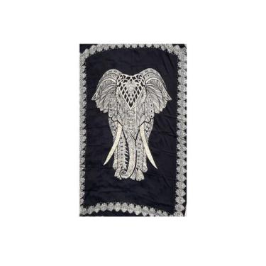 Imagem de Canga Praia 100% Viscose Elefante Preto 1,65x 1,15cm - Vitrine Origina