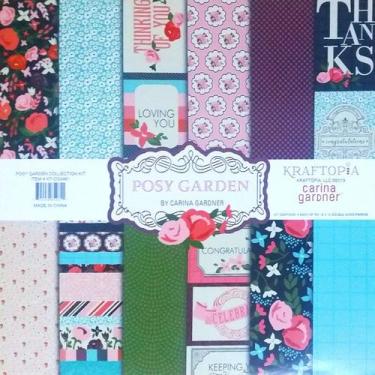 Imagem de Kit Scrapbook KT - Posy Garden - Loja do Papel