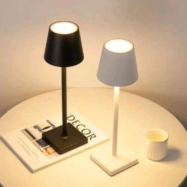 Imagem de Luminária Abajur Mesa Led Touch S/ Fio Recarregável Home Decorativo El
