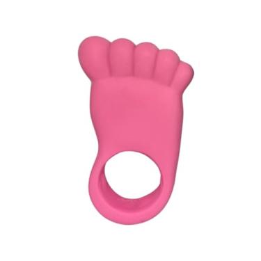Imagem de Mordedor para Bebê em Formato de Pezinho, Vinil Atóxico, Fofinho (Rosa)