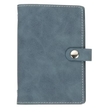 Imagem de PATIKIL A7 Capa de fichário de couro PU, 6 anéis, protetor de fichário de folhas soltas, capa de fichário de anel redondo, fichário recarregável para reuniões, photocard, pasta de caderno, orçamento,