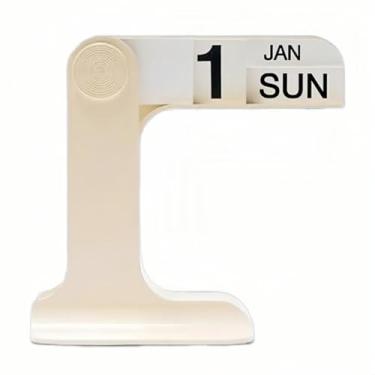 Imagem de Beleda Calendário perpétuo dobrável, calendário de mesa 2024-2025 para decoração diária de escritório, decoração de casa, acessórios de mesa, decoração de escritório em casa, calendário perpétuo