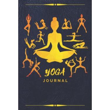 Imagem de Yoga Journal for Women: A Beautiful Hardcover Yoga Meditation Journal Notebook for Women - Keep Track of your Daily Chakra Sessions, Yoga Asanas & ... Blue Leather Design - [120 Pages, 6X9 Inches]