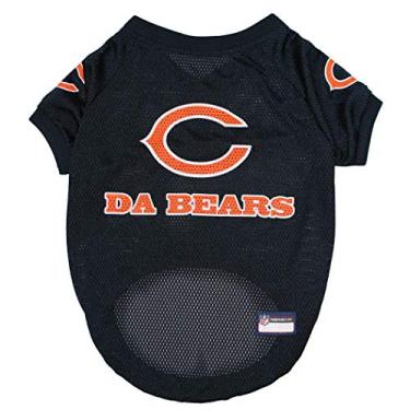 Imagem de NFL Chicago Bears Raglan Jersey Da Bears - Médio. Camiseta de futebol mais fofa para cães e gatos