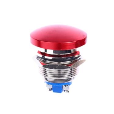 Imagem de Esquirla Botão momentâneo de reparo de metal, prático, resistente ao desgaste, substituição, escudo de metal vermelho de alto desempenho, cabeça de cogumelos