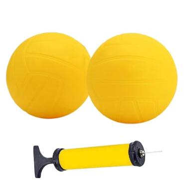 Imagem de oshhni Bolas de substituição de espigão com bomba de ar mini voleibol pvc inflável para piscina gramado praia, 5 Inch 2pcs