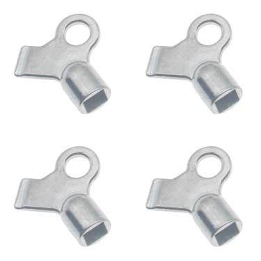 Imagem de FDXGYH 4 chaves de radiador, chaves de válvula de ar sangramento do radiador, liga de zinco, substituição de válvula liga/desliga para radiadores domésticos com sangramento