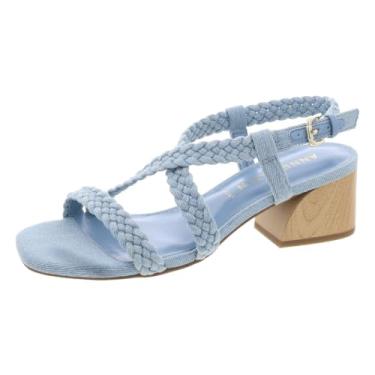 Imagem de Anne Klein Sandália feminina de salto Meliza, Jeans, 5.5