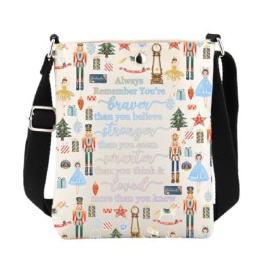 Imagem de FUSTMW Presentes de balé quebra-nozes para dançarinos quebra-nozes bolsa transversal para amantes de quebra-nozes presentes Sling Bucket Bag, Bolsa Nut C