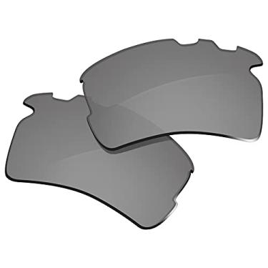 Imagem de Glintbay Lentes de óculos de sol de substituição 100% precisas para Oakley Flak 2.0 XL ventilado OO9188 - Espelhado prateado metálico polarizado