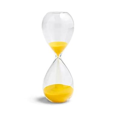 Imagem de Falytemow Ampulheta de 60 Minutos Temporizador de Areia Vidro Temporizador de Areia Ampulheta para Cozinha Escovar Dentes Escolar Ensino Amarelo