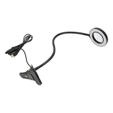 Imagem de Lupa Com Luz e Suporte, Lâmpada de Mesa Com Ampliação LED 3x Brilho Ajustável Com Clipe e Cabo USB para Leitura, Idosos, Hobbies, Artesanato