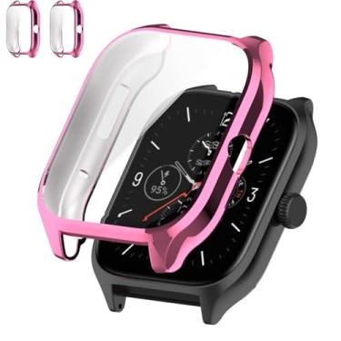 Imagem de Rc-Z Pacote com 2 capas protetoras de tela para relógio inteligente Amazfit GTS 4, TPU macio, ultrafina, capa completa, acessórios de substituição para GTS 4