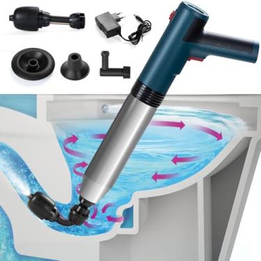 Imagem de Yelusonw Desentupidor de vaso sanitário elétrico - Desentupidor de vaso sanitário para banheiro, ralo de chão, esgoto, tubos de cozinha, removedor de tamancos de vaso sanitário doméstico de alta