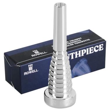 Imagem de ROWELL Bocal para trompete 7C Bocal para trompete baixo, para trompete, banhado a prata, para iniciantes e profissionais, acessórios para trompete