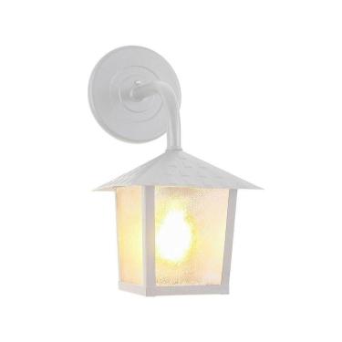 Imagem de Arandela Blumenau Colonial Nina Quadrada Vidro Pontilhado E27 Bivolt Branco