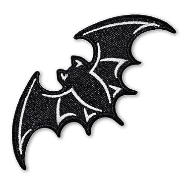 Imagem de Patchicon4u Morcego preto vampiro asas malignas Halloween terror medo animal mal ferro em costura bordado aplique patch para camisas, jeans, jaquetas, roupas