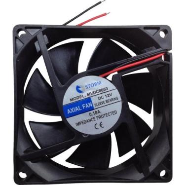 Imagem de MICROVENTILADOR 80x80x25mm 12V STORM TECH FAN COOLER VENTOINHA RESFRIA