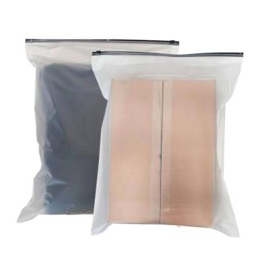 Imagem de Saco Plástico Shein EVA Embalagem Roupa Organizador Viagens Trilho Zip Pacote 1000 unidades Preto (100, 40x60)
