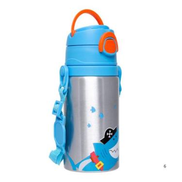 Imagem de Garrafinha De Alumínio Com Canudo Silicone e Alça Buba Aventuras Pirat