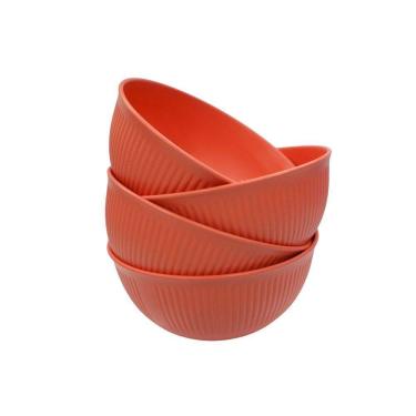 Imagem de Kit Bowls com 4 Unid Plástico 380ml 2443538 Salmão - Quanhe