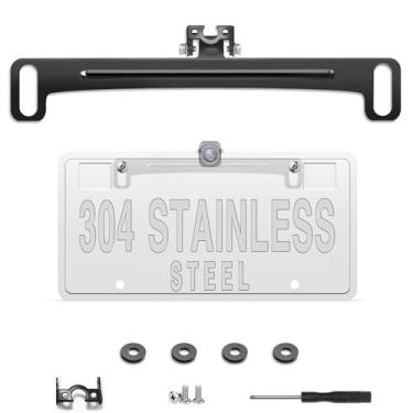 Imagem de Suporte de placa de licença universal para câmera traseira do carro, kit de câmera de espelho de câmera de painel acessórios para montagem de câmera traseira, apenas suporte de instalação para câmera de reserva reversa
