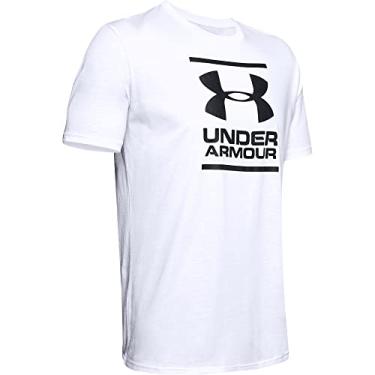 Imagem de Under Armour Camiseta masculina Global Foundation manga curta, branca (100)/preta, GG