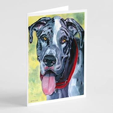 Imagem de Caroline's Treasures 7306GCA7P Cartões de felicitações e envelopes Great Dane Apollo, pacote com 8, 7 x 5, multicolorido