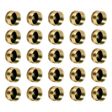 Imagem de IROMEHONY Refil de latão sólido, tampa de garrafa de propano de 500 g, tampa selada de proteção do cilindro de gás apto para acampamento ao ar livre, fogão, cozinha, churrasco (25 pacotes)