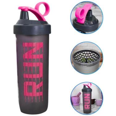 Imagem de Coqueteleira Academia Shaker Shakeira Garrafa Fitness C/ Rede 740ml - 