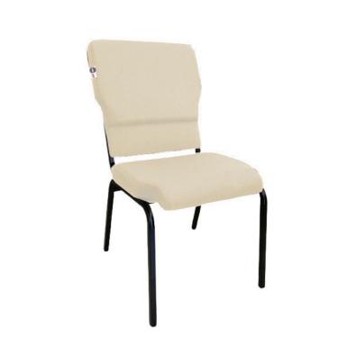Imagem de Cadeira Empilhável para Igrejas Evangélicas Linha Church Bege