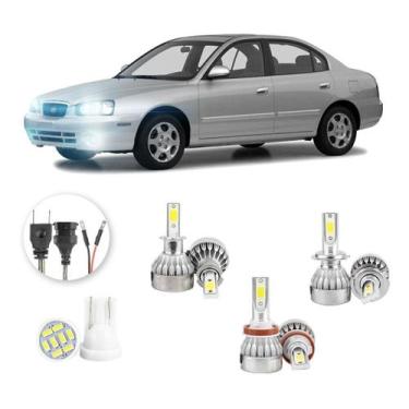 Imagem de Lampadas Led Hyundai Elantra 2001 A 2004 H3 H7 H11 20000lm - V10, Bran