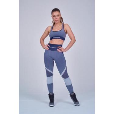 Imagem de Legging Seamless Painéis Azul Marinho - Get Shape, M