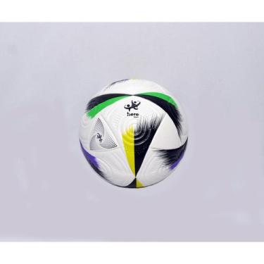 Imagem de Futebol pu laminado sem costura numero 5 eur verde+roxo+amarelo - HERE