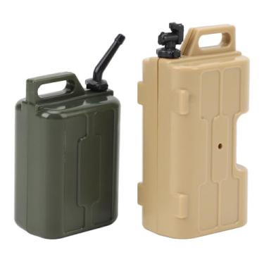 Imagem de Rc Crawler Decoration, 1/10 de Simulação Em Escala Combustível Pode Definir Mini Combustível de Plástico e Mini Gás para Scx10 1/10 Rc Rastreadores (Amarelo+Verde)