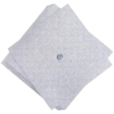 Imagem de GORGECRAFT 10 peças de papel de construção com glitter, 24 x 24 cm, adesivos autoadesivos de graduação, decorações, cartolina pesada para graduação, enfeite de borla, faça você mesmo, suprimentos de