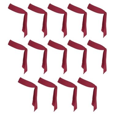 Imagem de PATIKIL Tiaras de cabeça, 14 peças, faixa de cabeça de karatê Ninja ajustável, esportiva, com absorção de suor, para treino para homens e mulheres, corrida, tênis, ioga, vermelho escuro