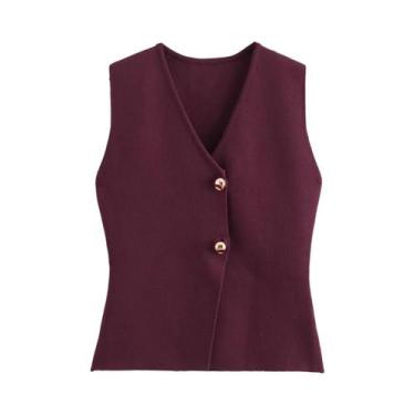 Imagem de Conjunto Feminino de Verão em Malha - Colete com Decote V e Saia Longa