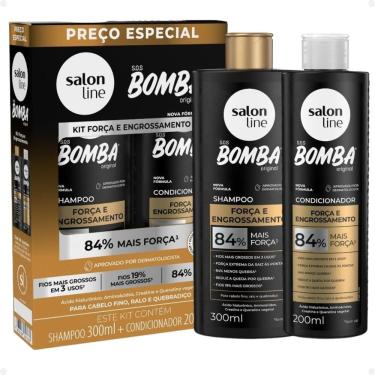 Imagem de Kit Salon Line SOS Bomba Força e Engrossamento: Shampoo 300ml e Condicionador 200ml