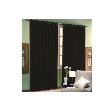 Imagem de Cortina Rústica Preta 2,80 x 1,80 - Decore com Charme  Magalu - Admira