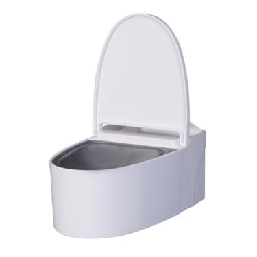 Imagem de Banheiro para Aves de Estimação - Treinador de Banheiro Montável na Parede para Pássaros,Alimentador com Montagem Adesiva para Portes Pequenos e Médios de Calopsitas, Papagaios, Periquitos e Agapornis