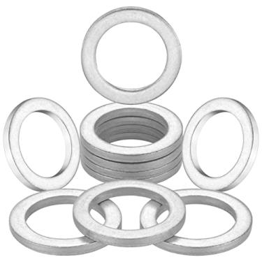 Imagem de 10 peças de vedação de arruelas de vedação de drenagem de óleo de alumínio para Mazda, substituição para a peça # 9956-41-400, usada para troca de óleo